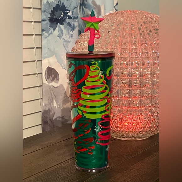Starbucks Holiday 2023 Tumbler with Star Straw Topper New - Picture 9 of 13